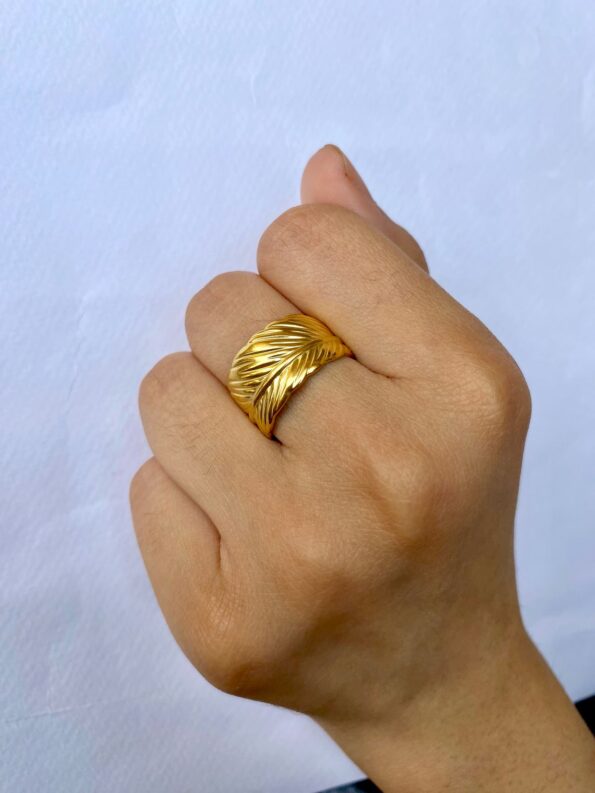 leaf ring 500 Taaz Studio