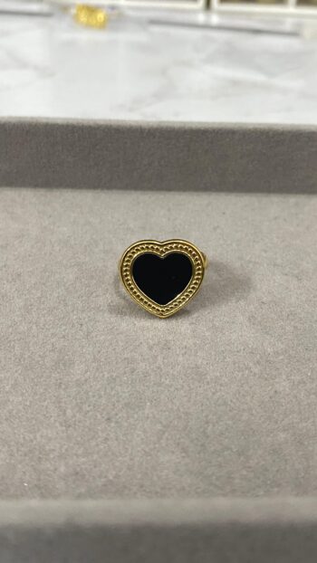 Heart Onyx Ring